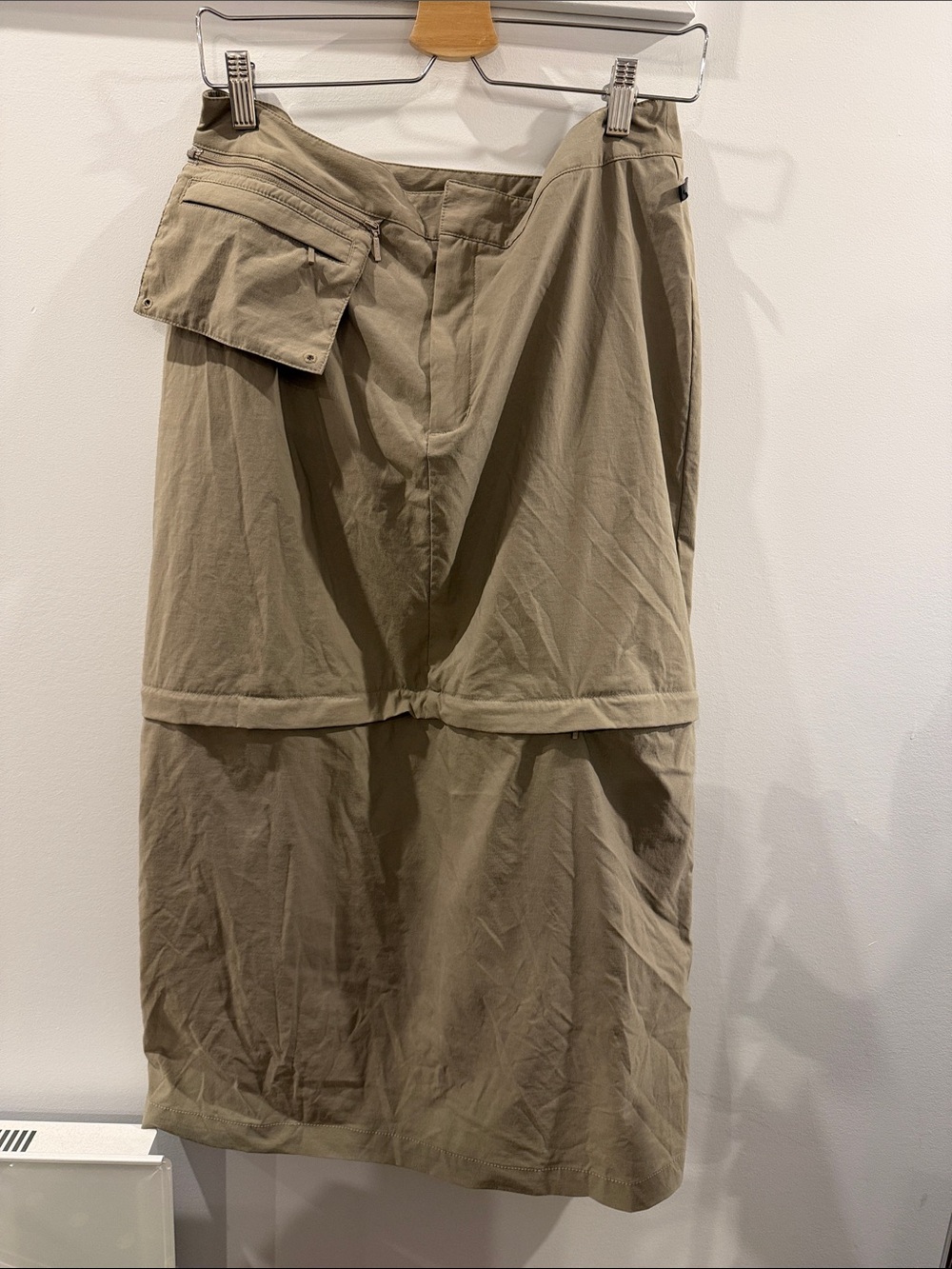 Woolrich beige convertible Cargo utility skirt